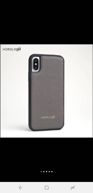 Horologii premium germany cow leather casing for Iphone X Grey