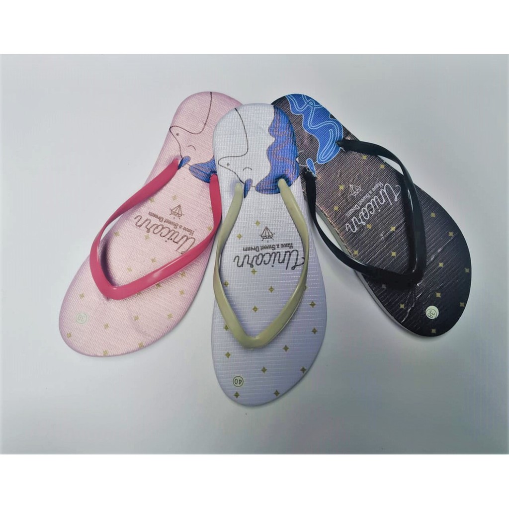 Sandal Jepit UNICORN BANNER Wanita New