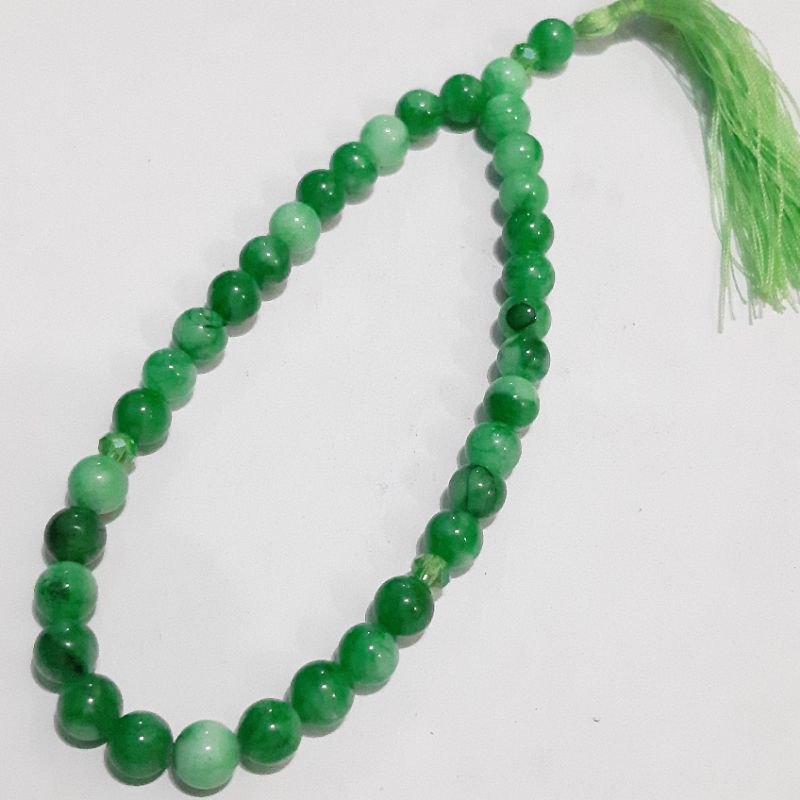 TASBIH BATU GIOK IJO 8MM 33 BUTIR