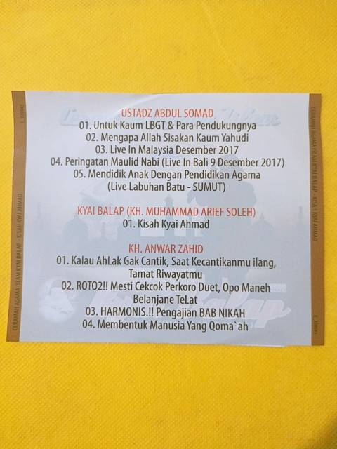 Terlaris Kaset Mp3 Ceramah Agama Islam Kisah Kyai Ahmad Bersama Kyai Balap Kh Muhammad Arief Soleh Shopee Indonesia