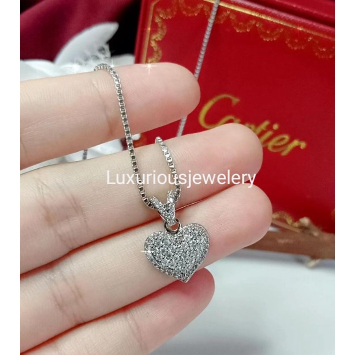 Luxuriousjewelery- Kalung love Replika Berlian Eropa