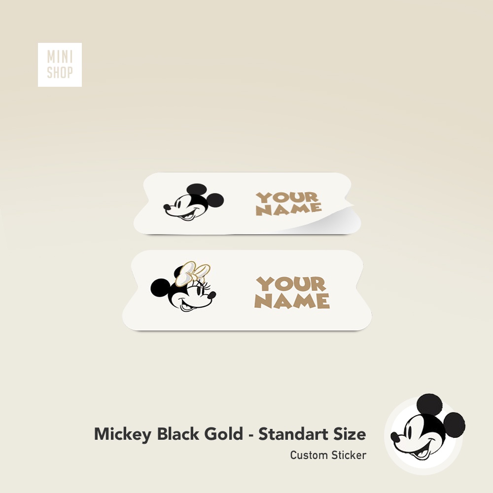 

Mickey Gold -Paket Label Stiker Nama Custom