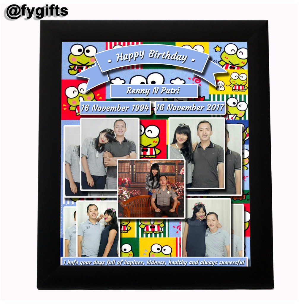

Scrapframe kado anniversary kado ulang tahun desain keropi