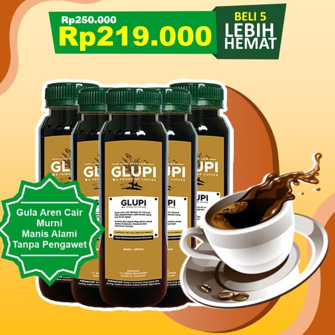 

[PAKET 5 BOTOL GLUPI] BROWN SUGAR CAIR GULA AREN ORGANIK UNTUK KOPI CD364512ZX