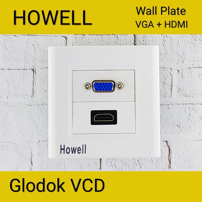 Howell Wall / Face Plate HDMI + VGA