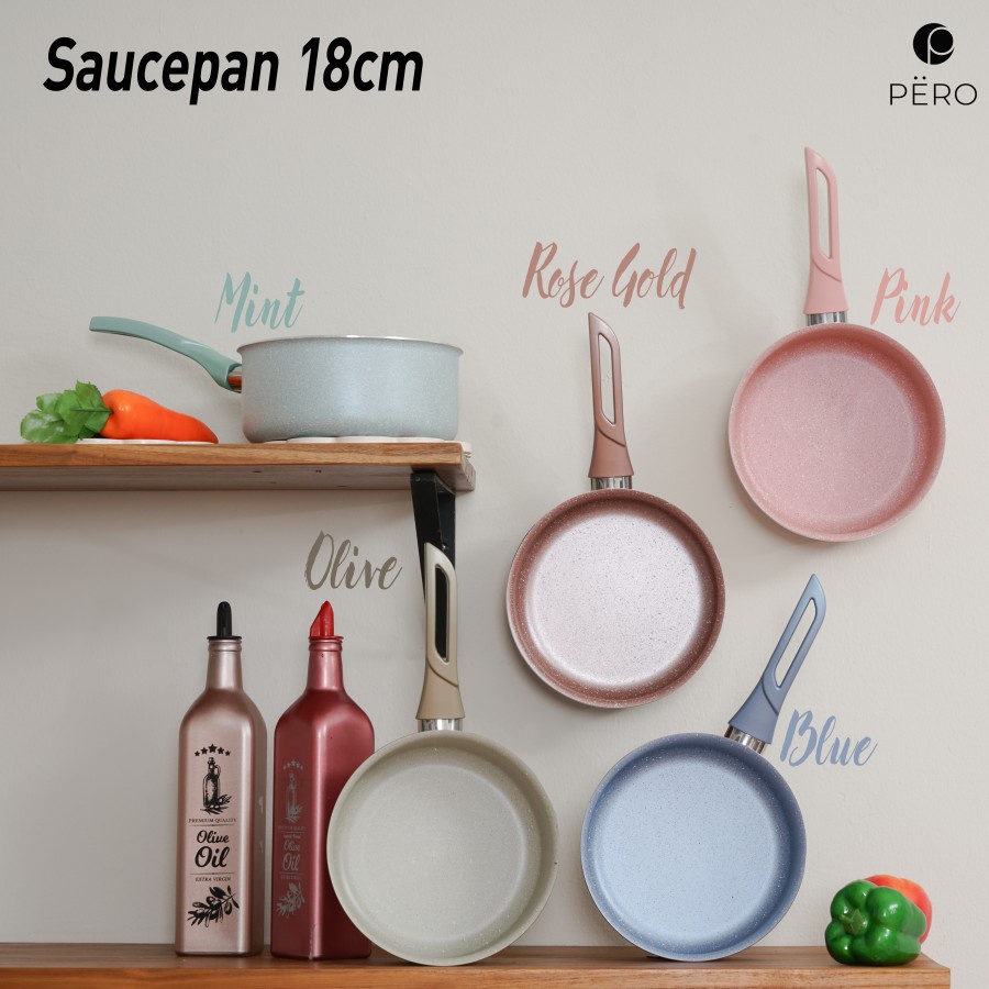 Premium (Mount) PERO SAUCEPAN 18CM / PANCI SUSU / PANCI INDOMIE / PANCI MPASI ANTI LENGKET