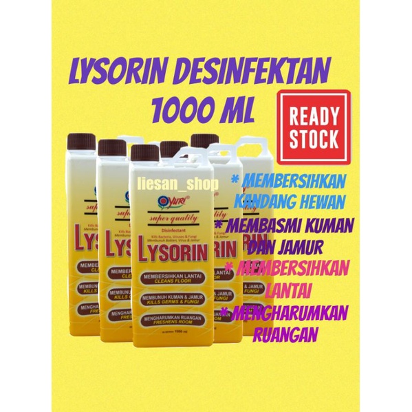 (GRAB/GO-SEND) READY LYSORIN 1000 ML DESINFEKTAN