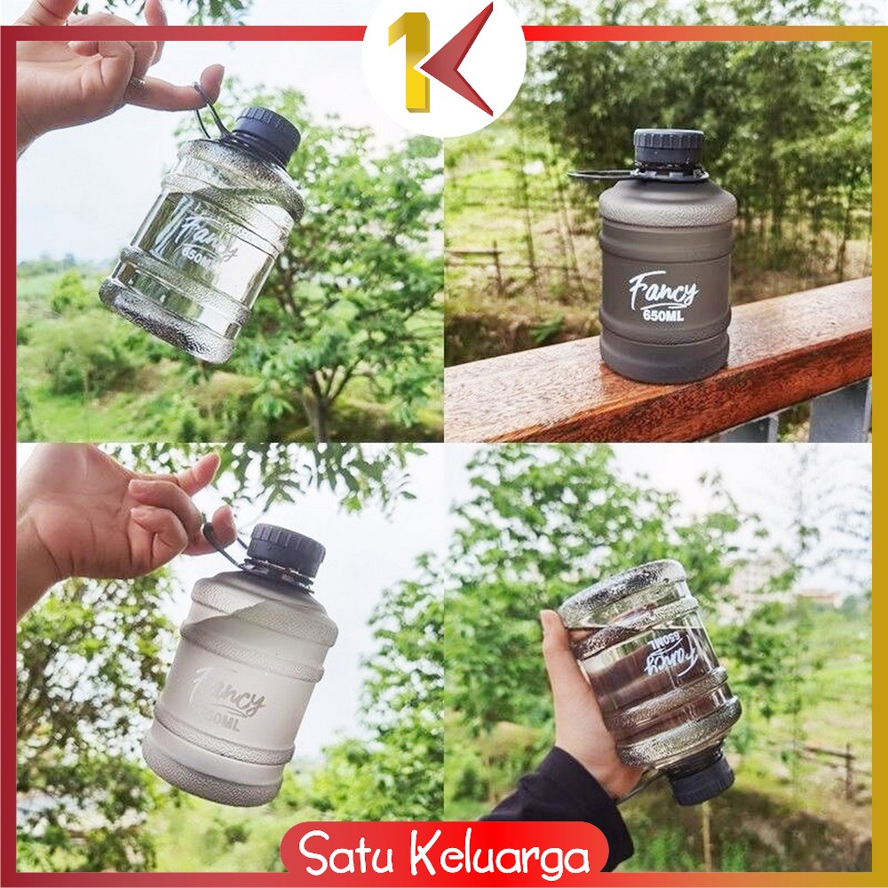 SK-C307 Botol Minum Bentuk Galon 650ml / Galon Mini Anak / Botol Air Minum Plastik Unik BPA FREE / Kids Water Bottle-1