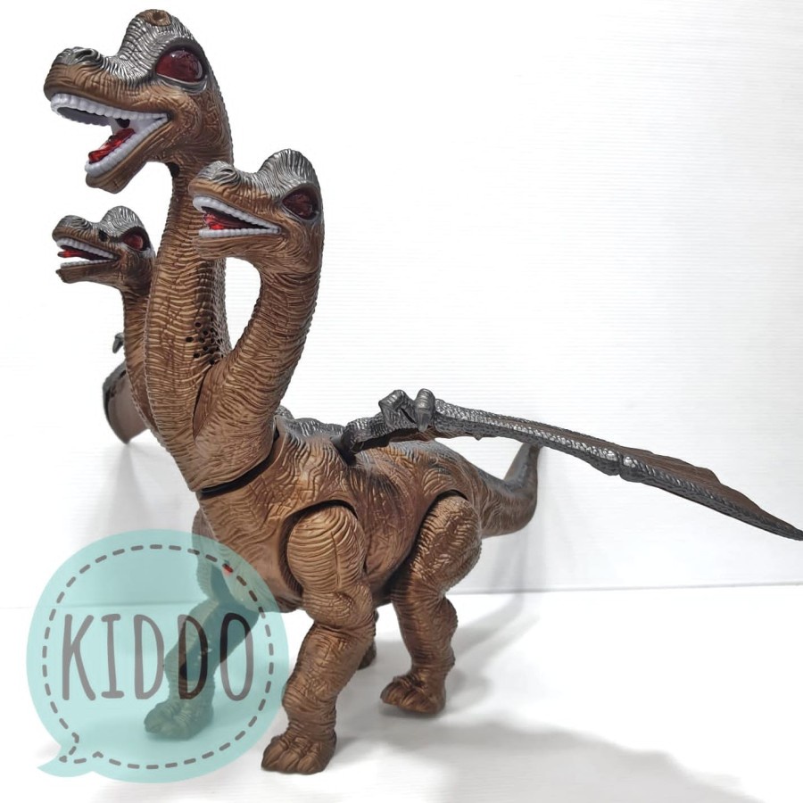 Mainan dinosaurus dino kepala 3 bersayap dan bertelur - B