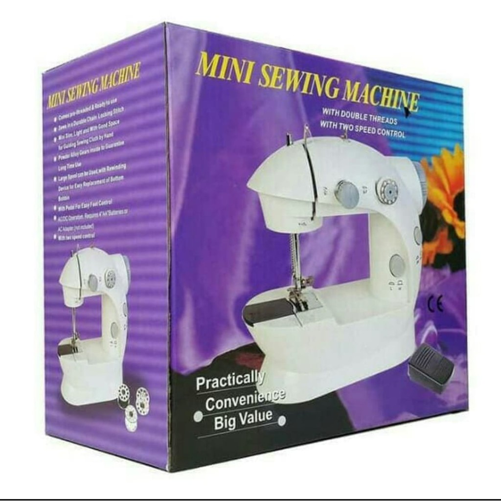 Mesin Jahit Mini Portable GT-202A/FHSM-202A Sewing Machine Ada Lampu