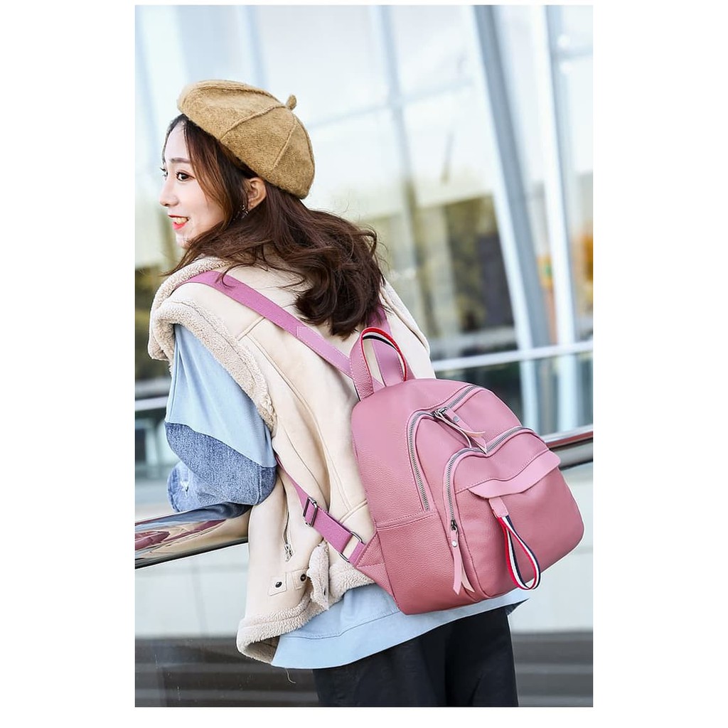 WANITA TAS STYLISH RANSEL IMPORT BACKPACK TAS BATAM KUALITAS BAGUS  PB1605