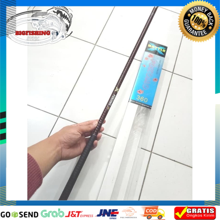 Joran Tegek Kuat Ruas Panjang Batle X Fokomo Panjang 360 450 Carbon
