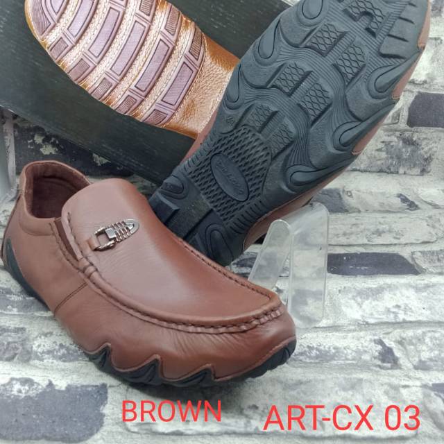 Sepatu loafers kulit asli pria DR. MOCC CX 03