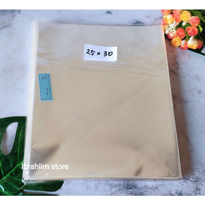 (100gr) LEBAR 20-25 CM PLASTIK OPP TEBAL TANPA LEM / PLASTIK OPP UNTUK BAJU / PLASTIK ACCESORIES PLASTIK SOUVENIR MURAH