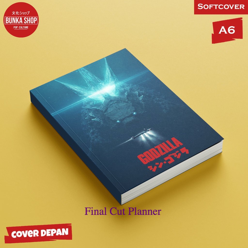 Pocket Note Godzilla 8 Softcover Buku Tulis Catatan Notes Agenda Planner Jurnal
