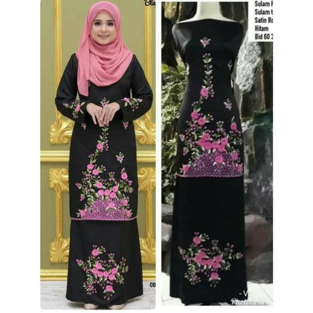 Bahan Baju Kurung Bordir Timbul 08b