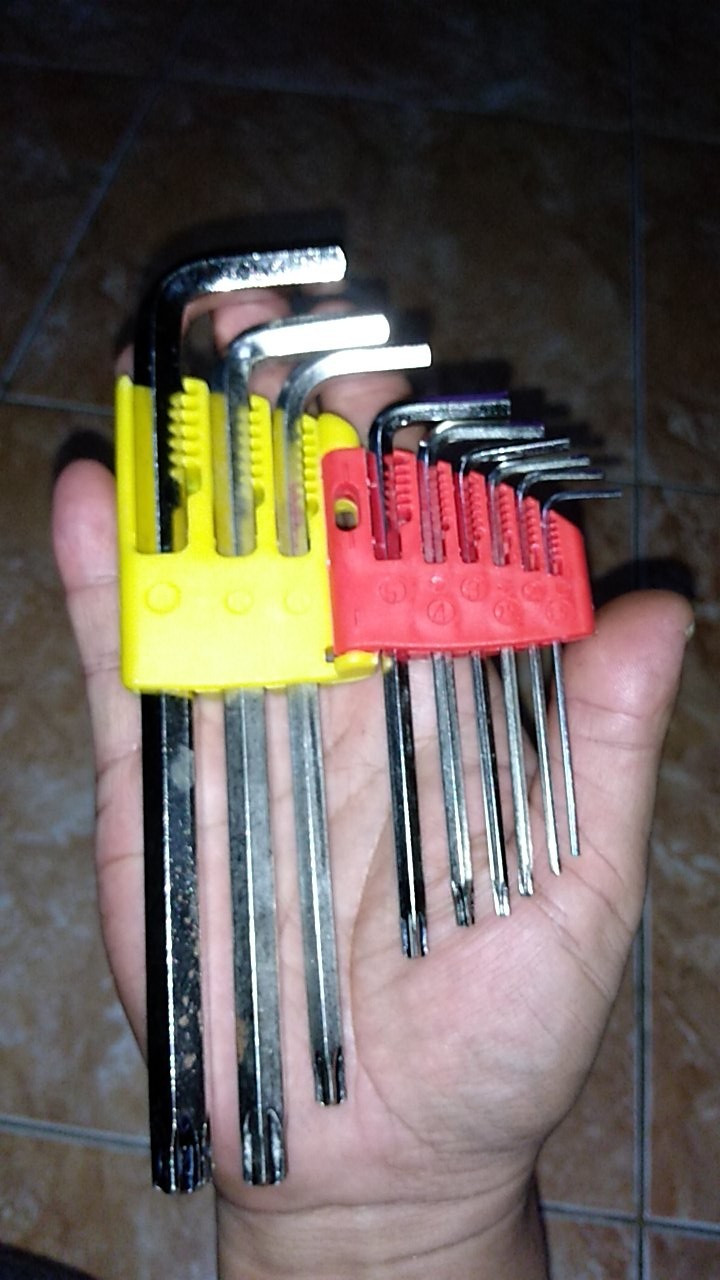Kunci L Kombinasi Hex Dan Bintang Set 9 Pc  - Kunci L Combination Hex And Torx