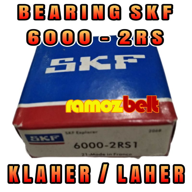 BEARING SKF 6000 2RS MADE IN FRANCE / BALL BEARING KLAHER 6000 2RS1 / LAHER 6000-2RS1