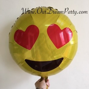 Balon Emoji/ Emot Icon Love Hati