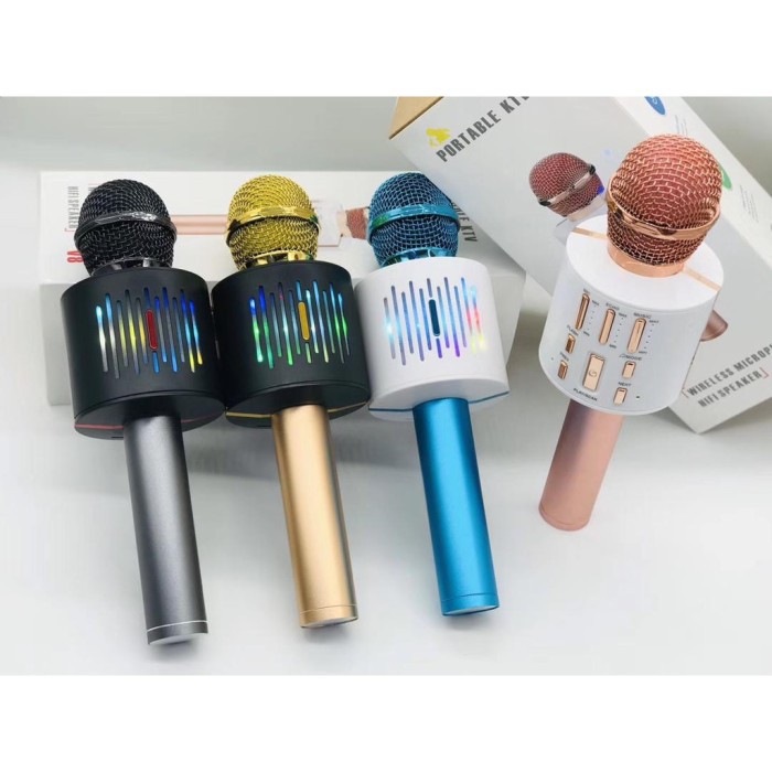 Mic Bluetooth Karaoke Wireless Microphone tipe KTV V8