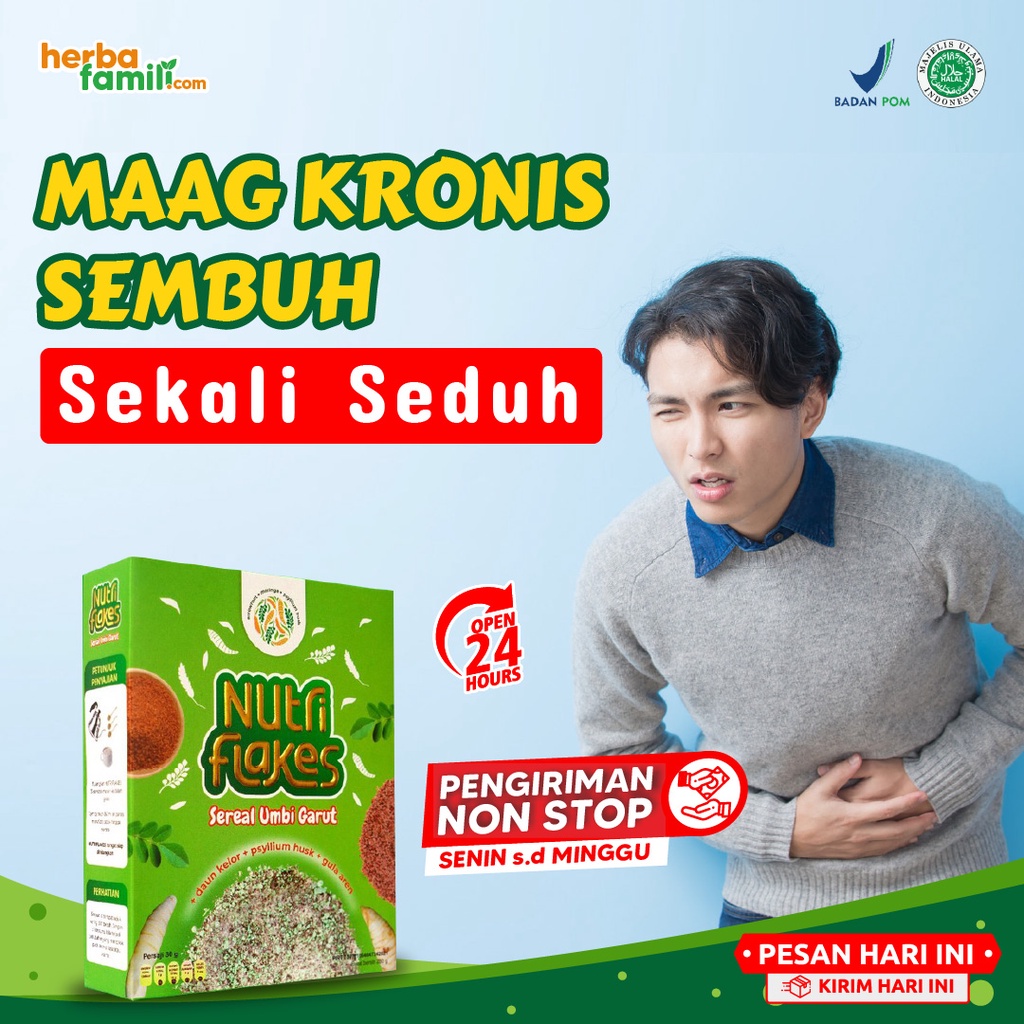 

NUTRIFLAKES SEREAL UMBI GARUT SOLUSI MAAG & ASAM LAMBUNG BUKAN ORIFLAKES