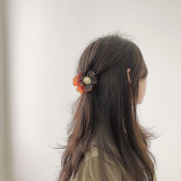 jepit rambut bunga flower pearl hairclip jje076 (1e3)