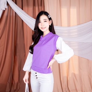 SF - Syifa Vest Basic / Vest Rompi Outer Wanita-UNGU