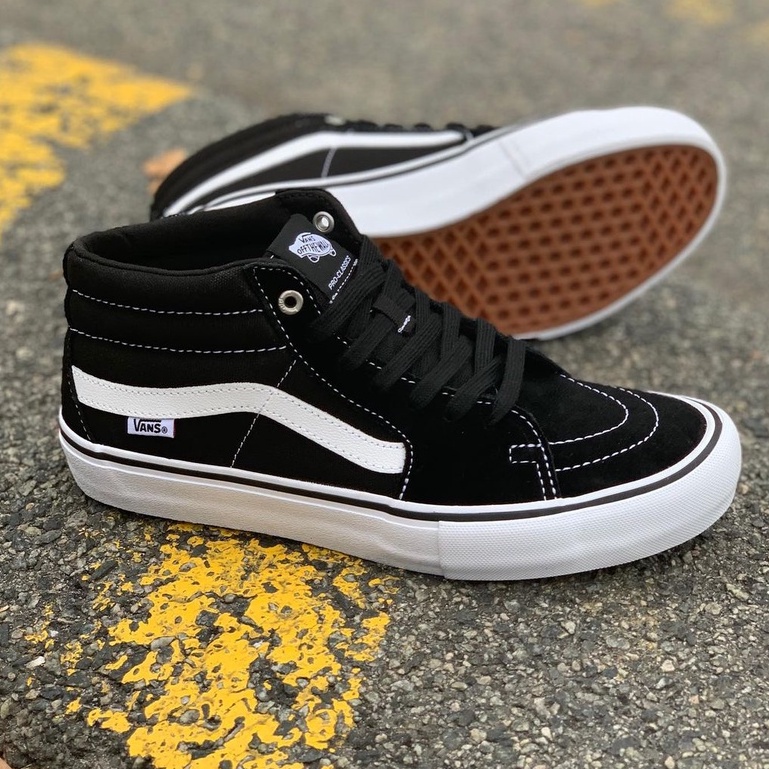 VANS SK8-MID PRO BLACK/WHITE ORIGINAL 100%