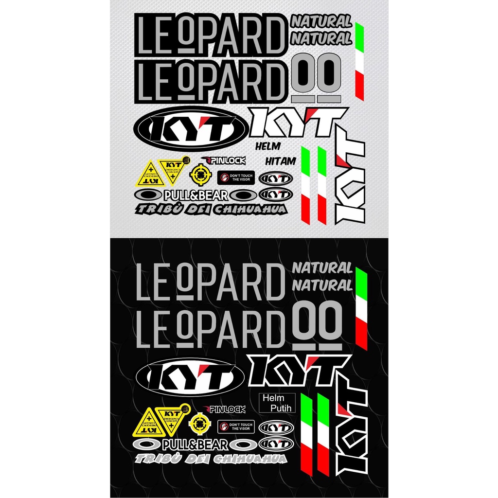 Stiker Helm KYT Leopard Nasa Red Bull Dovi Helmet