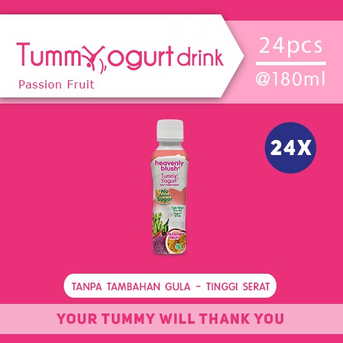 

Yogurt Heavenly Blush Tummy Drink Sugar Free Passion Fruit [24 x 180 ml]