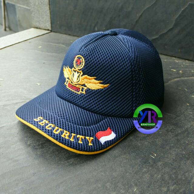 Topi Jaring Security Hitam / Topi Jala