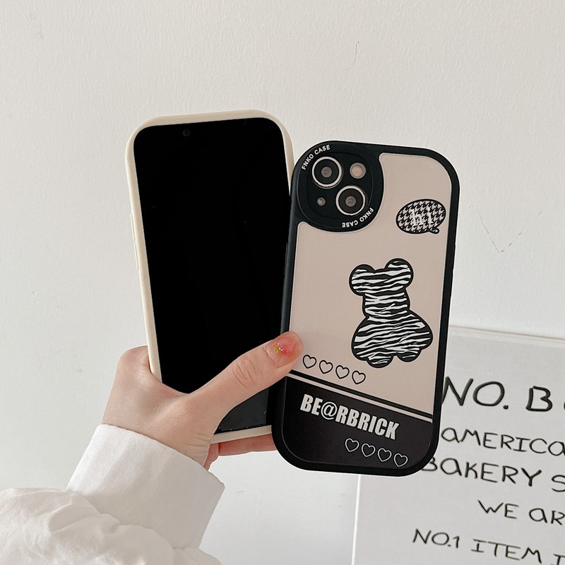 Brown Plaid Bear Soft Case Xiaomi Poco X3 Pro NFC Redmi 9A 9C 9T Note 7 8 10 10S 11 Pro Lovely Casing