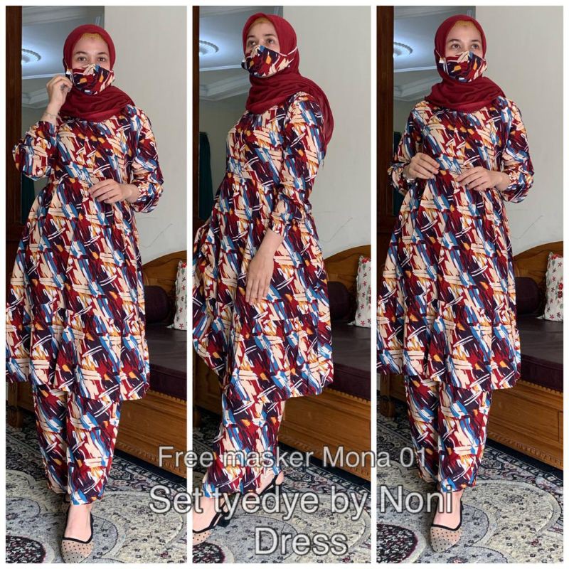 one set tyedye mona by noni dress