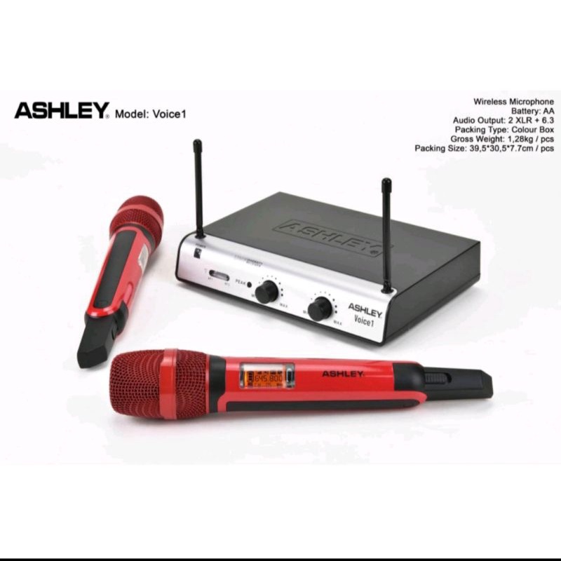 Mic wireless Ashley WR300 / ASHLEY D99 / ASHLEY Voice 1/ ASHLEY FREEDOM Original Kualitas Bagus