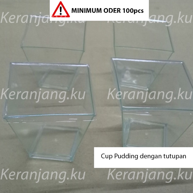 

Pudding Cup dengan tutupan diagonal Crystal
