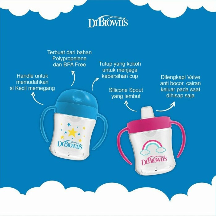 Dr. Browns Soft Spout Transition Cup Botol Minum Bayi Training Cup