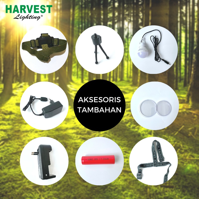 AKSESORIS SPARE PART ACCESORIES SPAREPARTS SENTER FLASHLIGHT HEADLAMP SENTER KEPALA  LED HARVEST LIGHTING