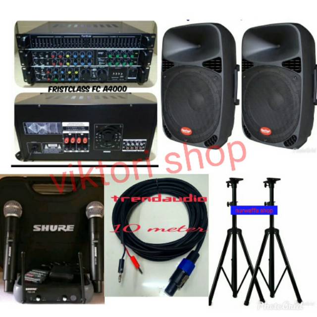 PAKET SPEAKER PASIF BARETONE DAN AMPLI BLUETOOTH