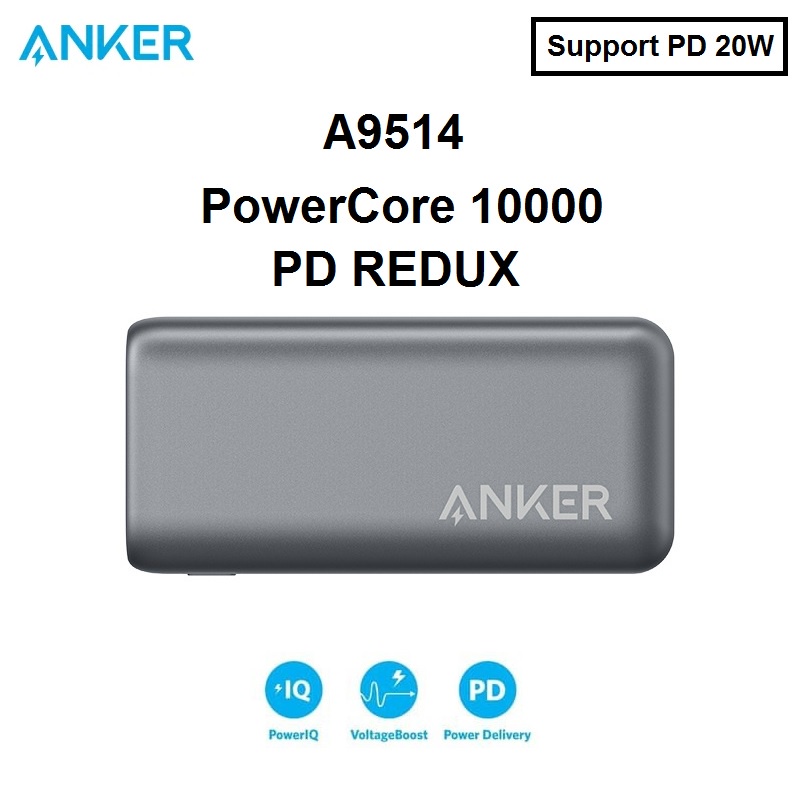 ANKER A9514 - PowerCore 10000 PD REDUX - 10000mAh Powerbank PD 20W - Powerbank Terbaru dari ANKER