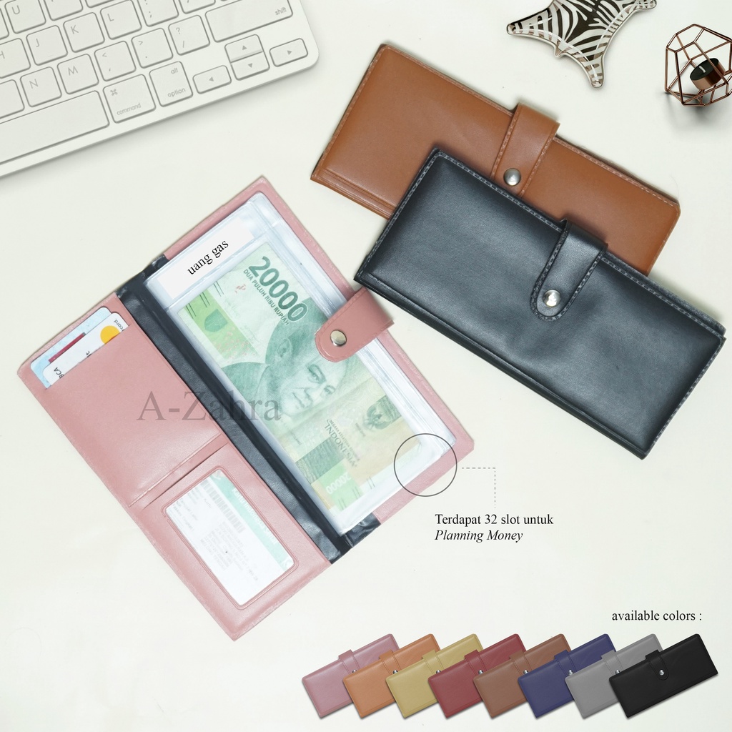 A-ZAHRA 02 DISIPLIN KANCING MINI / DOMPET KEUANGAN BULANAN LAURA / DOMPET WALLET MINI 32 SLOT / LAURA