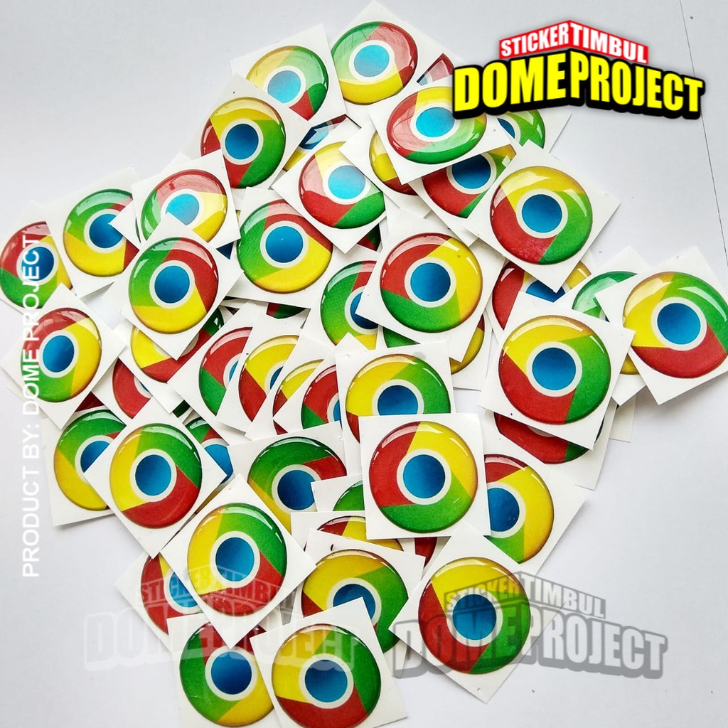 GOOGLE CHROME EMBLEM STIKER AKSESORIES LAPTOP DAN PC