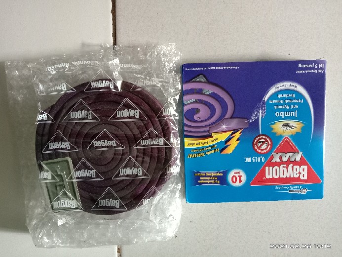 Baygon Max Jumbo Lavender Isi 5 Pasang Obat Anti Nyamuk Bakar