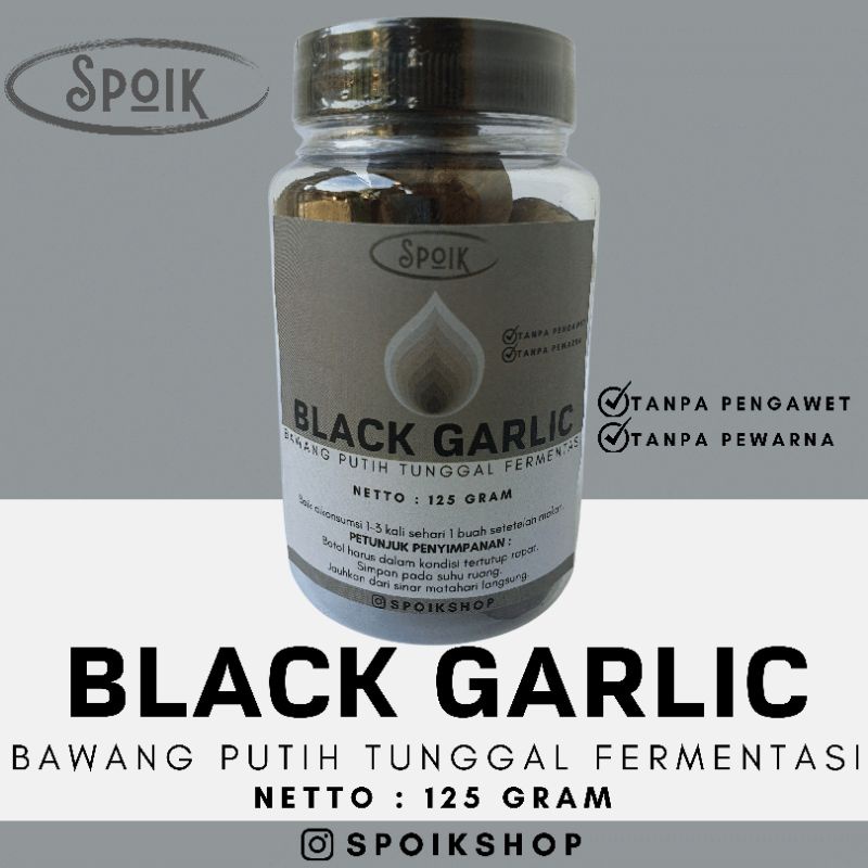 Black Garlic Bawang Hitam Bawang Putih Tunggal Lanang Fermentasi