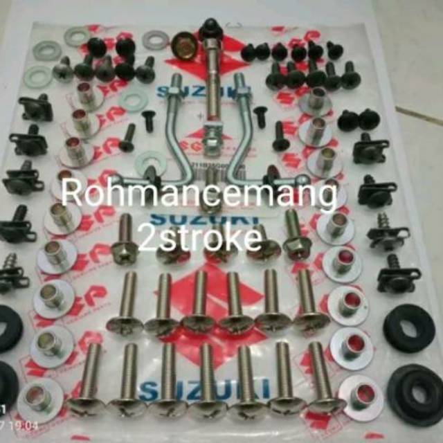 Baut set full body satria 2 tak 2tak hiu / lumba