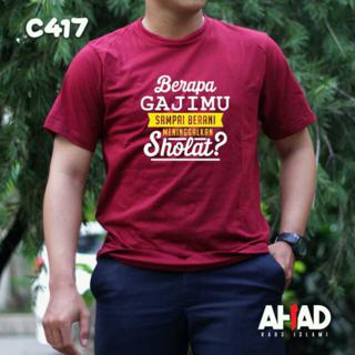 Kaos Dakwah Pria Kaos Islami Kaos Islami Ahad Berapa Gajimu Sampai Berani Meninggalkan Sholat Shopee Indonesia