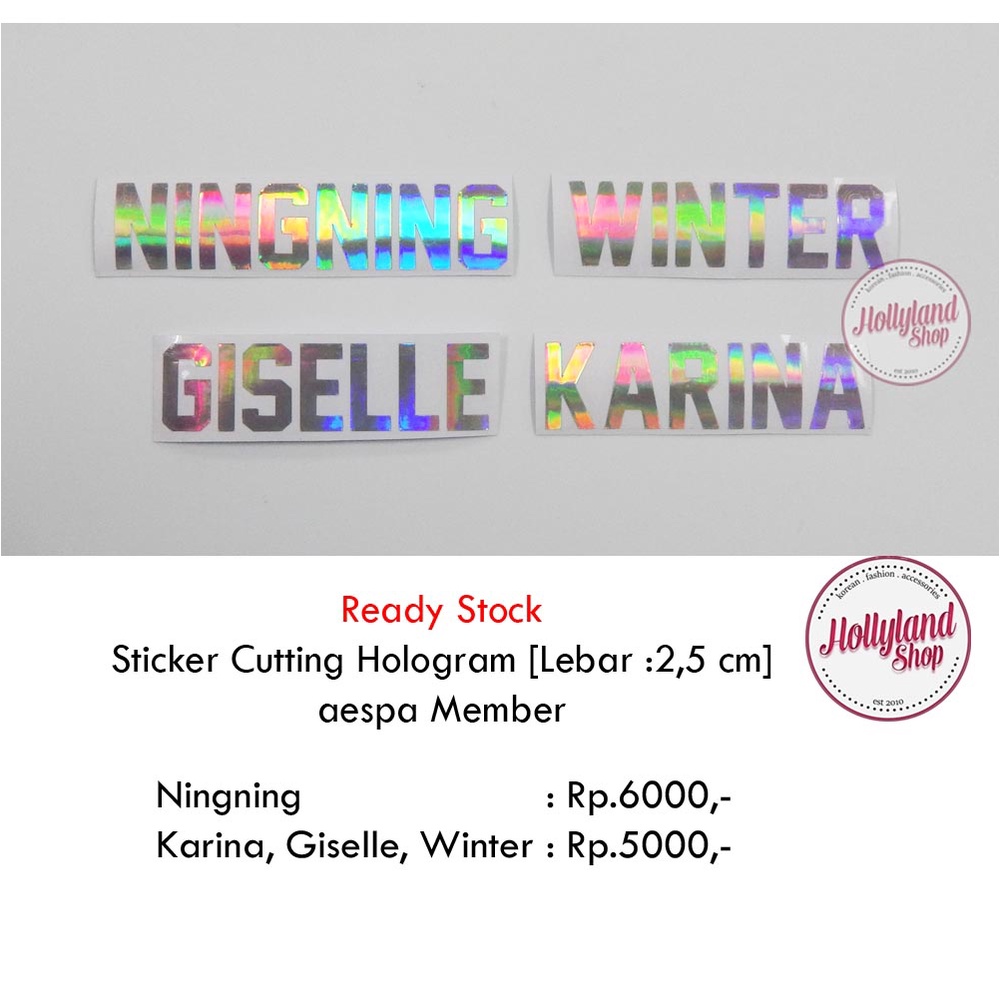 

Sticker Cutting Hologram aespa Stay C Member Unofficial