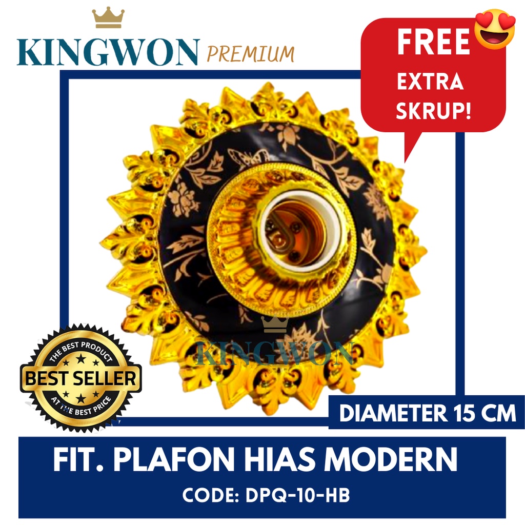 FITTING LAMPU PLAFON HIAS MODERN DPQ-10-HB KINGWON