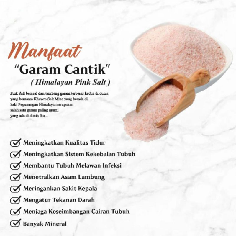 

Himalaya Pink Salt (Garam Cantik)