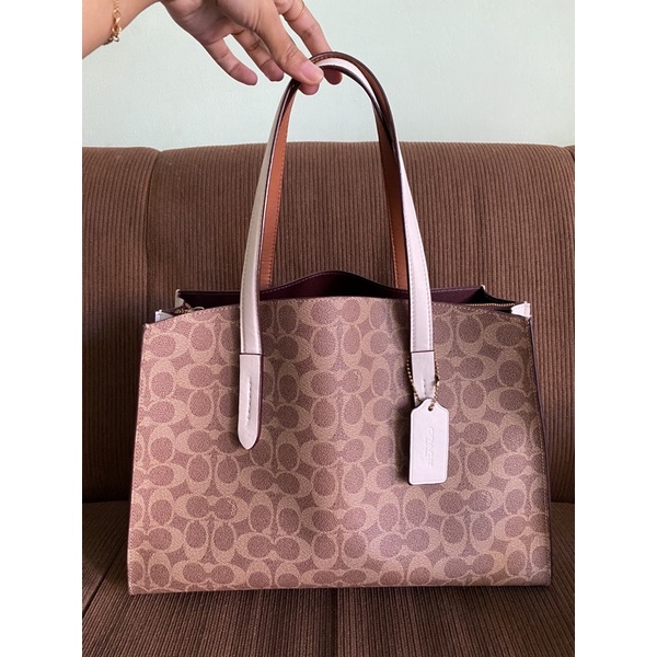 coach charlie carryall signature preloved