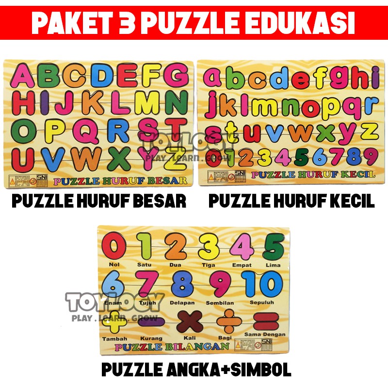Hampers Mainan Edukasi Anak Puzzle Kayu Abjad Alphabet Huruf Kecil Angka Small Letter Number Abc 123 Shopee Indonesia